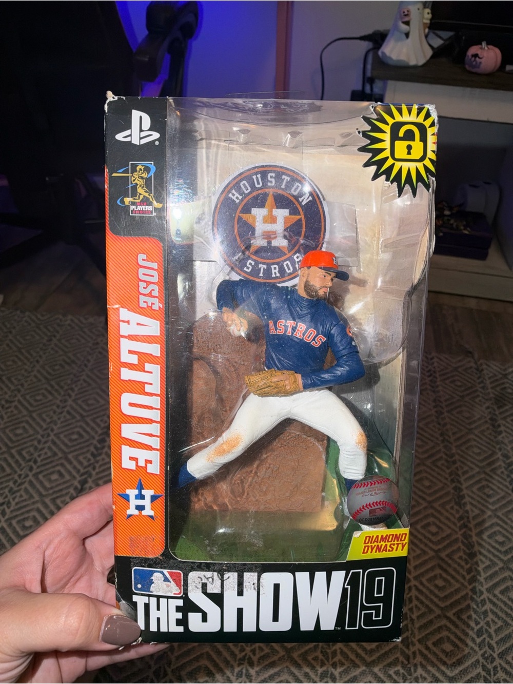 Houston Astros Baseball Figure - Blue & White Collectible
